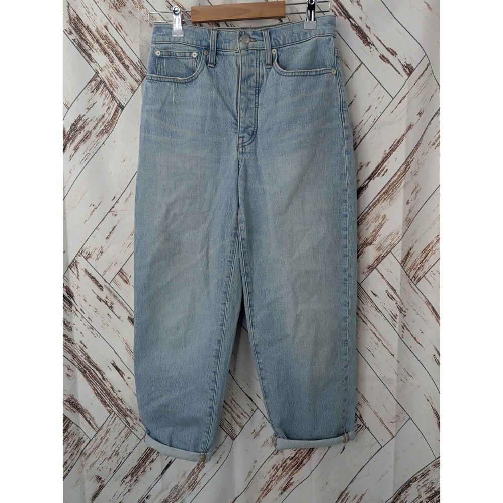 Madewell Balloon Light Blue Denim Button Fly Relaxed Fit Jeans